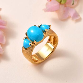 AA amerikanischer Sleeping Beauty T&uuml;rkis-Ring - 3,37 ct.