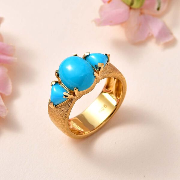 AA amerikanischer Sleeping Beauty Türkis-Ring - 3,37 ct. image number 2