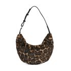 Leopardenmuster-Hobo-Tasche, 30x20 cm, Braun-Beige