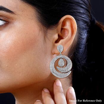 Wei&szlig;er Kristall Ohrringe, wei&szlig;