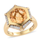 Citrin und Zirkon Ring 925 Silber vergoldet  ca. 4,33 ct image number 3