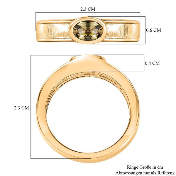 AA Natürlicher, goldener Tansanit Ring, ca. 0,44 ct. image number 7