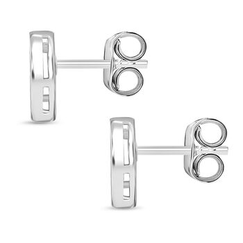 Moissanit Ohrringe 925 Silber rhodiniert ca. 0.48 ct