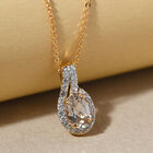 Turkizit und Zirkon Anhänger mit Kette in Silber image number 2
