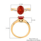 ILIANA AAA Mexikanischer Kirschfeuer-Opal und Diamant SI G-H Ring 750 Gelbgold  ca. 1,08 ct image number 4
