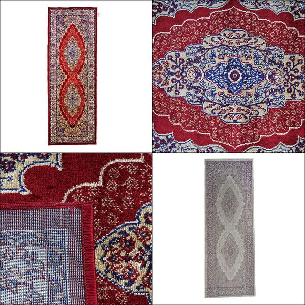 70% Polyester and 30% Cotton Pile Runner 950 Gsm
Colour: Red & Multi
Size: 66x180 cm image number 8
