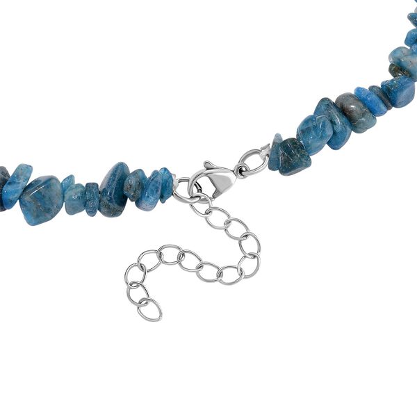 Neon Apatit Halskette, flexibel, Reiner Edelstahl ca. 160.00 ct image number 4