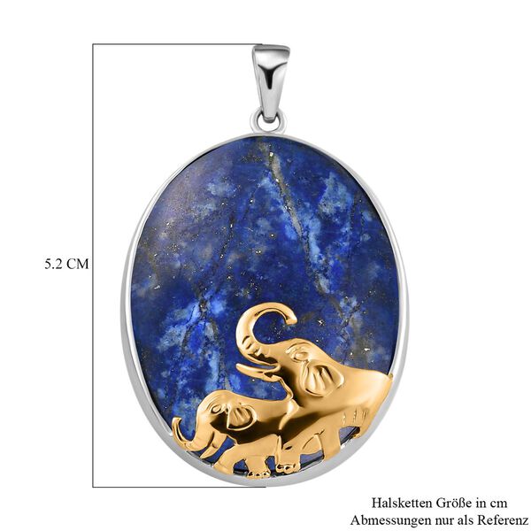 Lapislazuli Anh&auml;nger 925 Silber bicolor ca. 71,00 ct image number 7