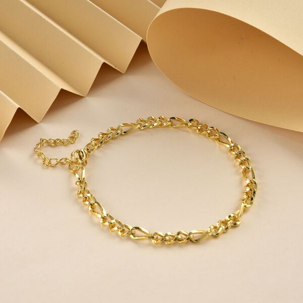 Figaro-Armband, ca. 19 cm, Edelstahl, Goldfarben image number 2