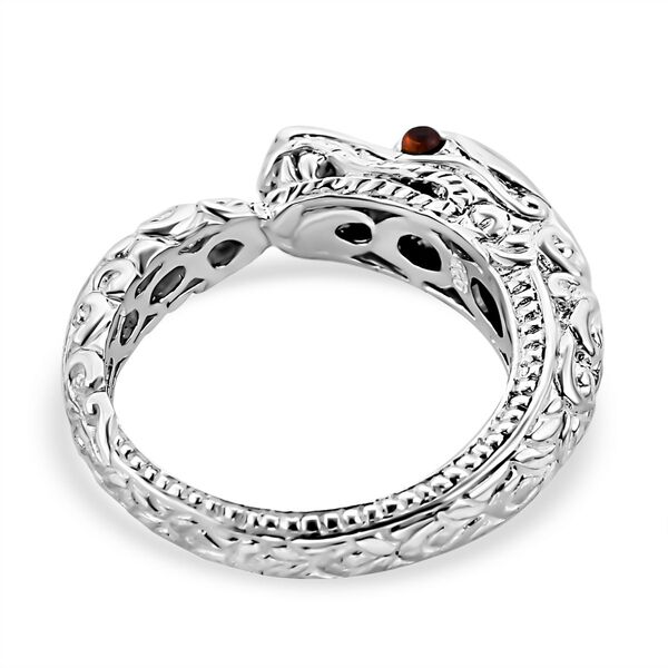 Royal Bali Kollektion- Rhodolith Granat Schlangenring - 0,10 ct. image number 4