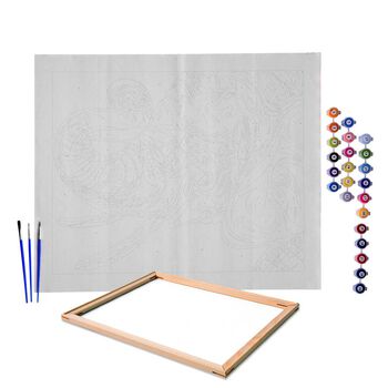 Bunter Elefant, Malen nach Zahlen Kit, Gr&ouml;&szlig;e 40x50 cm