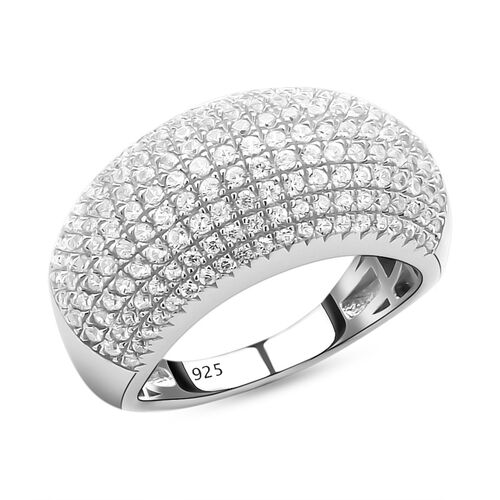 Weißer Zirkon-Ring, 925 Silber rhodiniert, ca. 0.37 ct image number 0