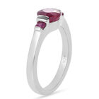 Fissure gefüllt Rubin Ring 925 Silber Platin-Überzug image number 3