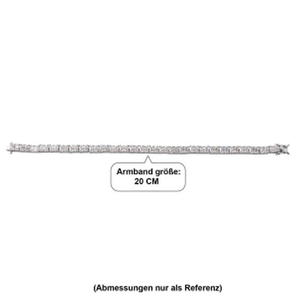 D'Joy Moissanit (Radiant) Armband ca. 20 cm 925 Silber Rhodiniert ca. 16.81 ct image number 4