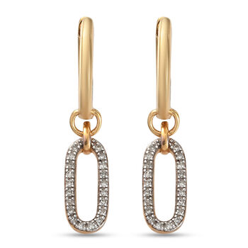 Diamant Ohrringe 925 Silber vergoldet ca. 0,20 ct