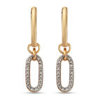 Diamant Ohrringe 925 Silber vergoldet ca. 0,20 ct