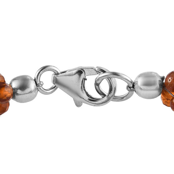 Hessonit Granat-Armband, 19 cm, 925 Silber ca. 41,70 ct image number 4