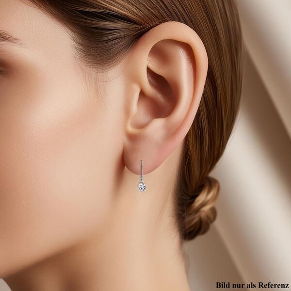 LUXURIANT VS-GH Labor Diamant Ohrringe, 925 Silber rhodiniert - 1 ct. image number 2