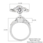 LUSTRO STELLA Hergestellt mit ZIRKONIA Ring 925 Silber Platin-Überzug (Größe 16.00) ca. 2,42 ct image number 5