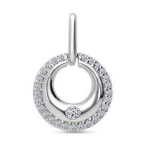 LUXURIANT DIAMOND- SI-GH Labor Diamant Anhänger, 925 Silber platiniert - 0,26 ct.