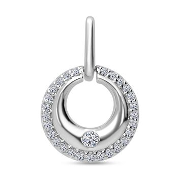 LUXURIANT SI-GH Labor Diamant Anh&auml;nger, 925 Silber platiniert - 0,26 ct.