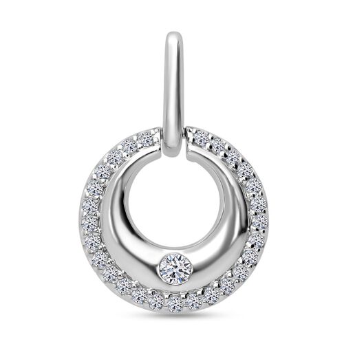 LUXURIANT DIAMOND- SI-GH Labor Diamant Anhänger, 925 Silber platiniert - 0,26 ct. image number 0
