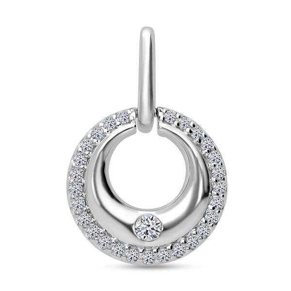 LUXURIANT SI-GH Labor Diamant Anh&auml;nger, 925 Silber platiniert - 0,26 ct.
