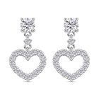 RADIANTA GRA zertifiziert Moissanit (D-VVS) Ohrringe 925 Silber rhodiniert ca. 1.00 ct