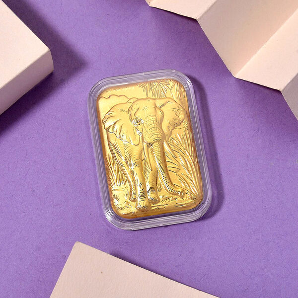 EXKLUSIVES GESCHENK 999er Goldbarren mit Elefant-Motiv, 10mg image number 2