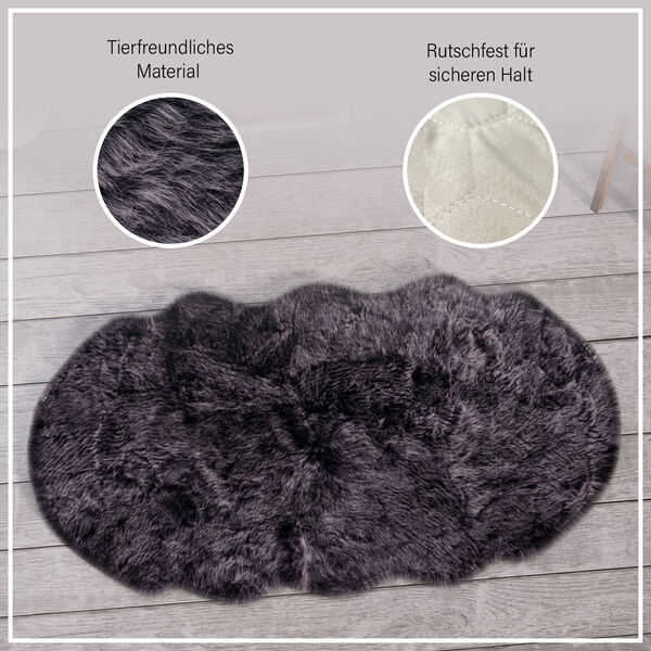 Kunstfell Teppich, dunkelgrau image number 6
