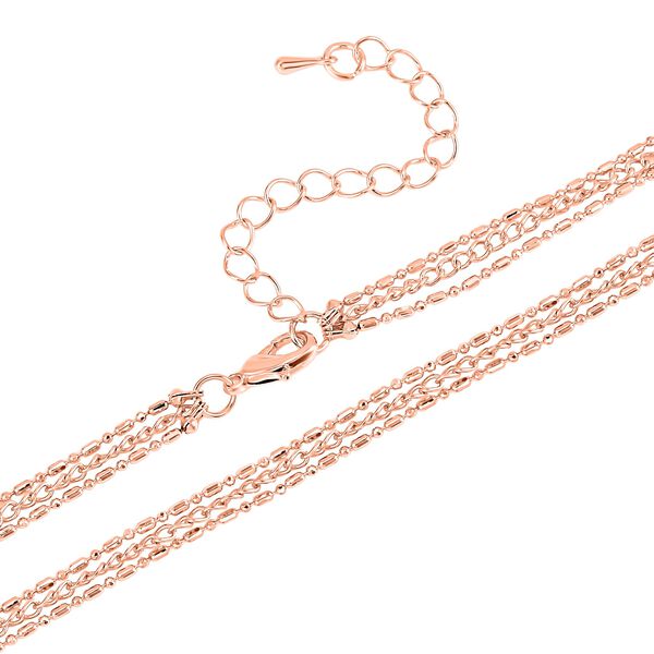 Weißer Kristall-Schlüssel-Anhänger mit 78cm Kette in Roségoldton image number 4