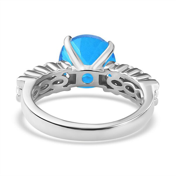 Karibik Quarz und Zirkon Ring - 3,94 ct. image number 6