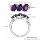 Afrikanischer Amethyst-Ring, (Größe 21.00) Edelstahl, ca. 2,16 ct image number 6