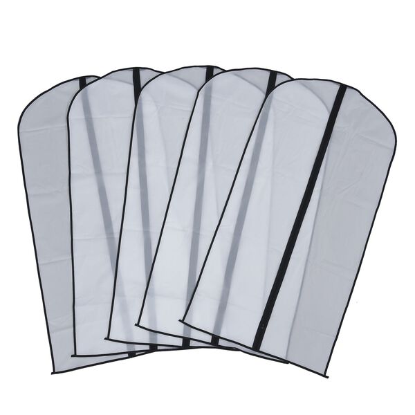 5er-Set staubdichter Kleidersack mit Rei&szlig;verschlusstaschen f&uuml;r Kleidung, Gr&ouml;&szlig;e 61x122 cm image number 0