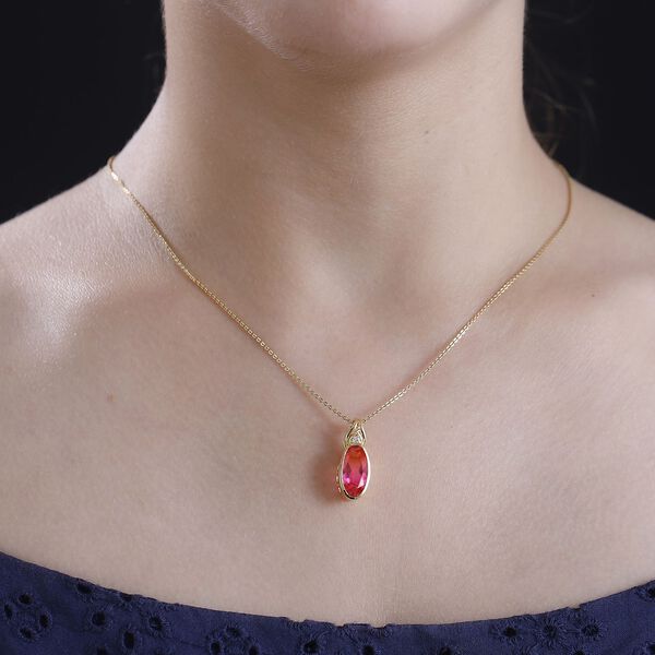 Sunset Triplett Quarz Anh&auml;nger, ca. 3,56 ct. image number 3