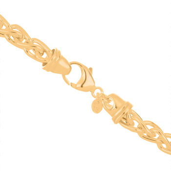 LA BELLA feinste handgefertigte Italienische Doppelglieder-Spigakette 925 Silber vergoldet ca. 60 cm ca. 38,10g