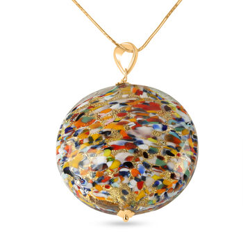 IL MURANO DI FRANCESCA - Murano Anh&auml;nger 925 Silber 750 Gelb Vergoldet