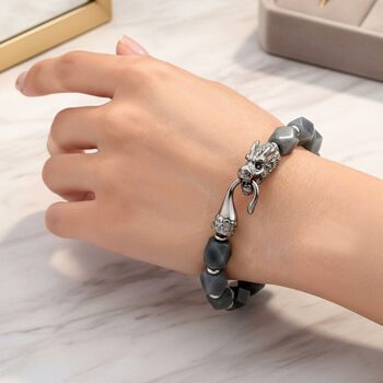 Jade Armband ca. 19 cm 316L Edelstahl (10-15 Werktage Lieferzeit) ca. 140.00 ct