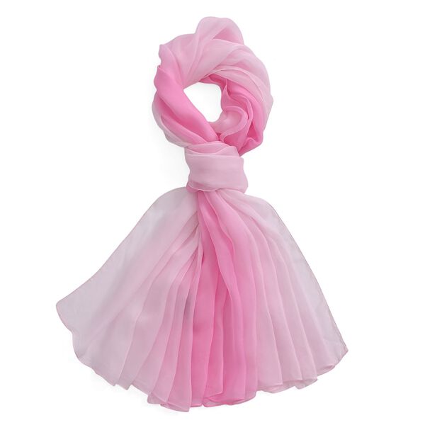 LA MAREY Signature Seidenschal aus 100% Maulbeerseide, 110 x 180 cm, Zartrosa image number 5