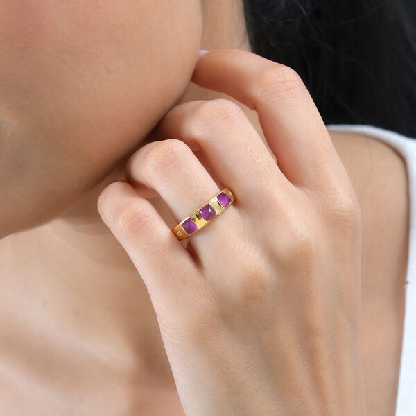 Ilakaka Rosa Saphir und Zirkon Ring - 2,04 ct. image number 3