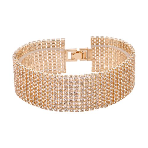 Mehrreihiges Kristall-Carpet-Armband, 19 cm - 10 ct. image number 0