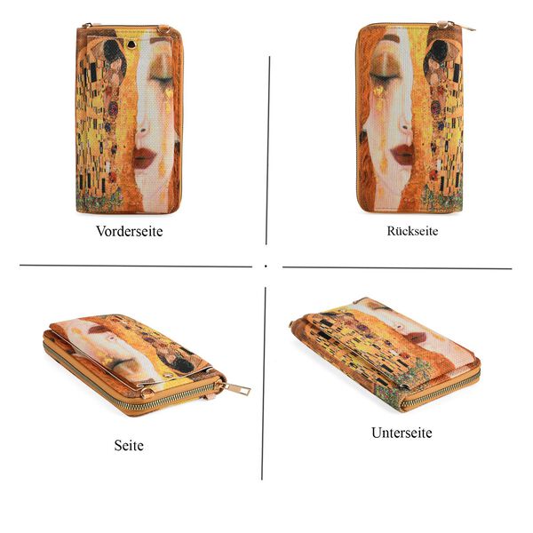 2-teiliges Taschenset - 40x12x35cm Shopper und 20x11x2cm Handytasche, Klimt image number 7