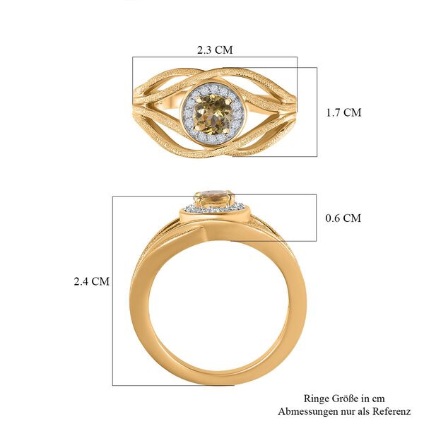 AA Natürlicher, goldener Tansanit Ring, ca. 0,69 ct. image number 6