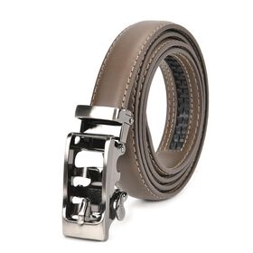 Automatik-Schnallen Ledergürtel, Taupe