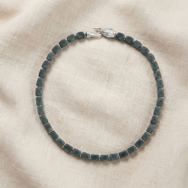 Jade Halskette ca. 50 cm 316L Edelstahl (10-15 Werktage Lieferzeit) ca. 400.00 ct image number 1