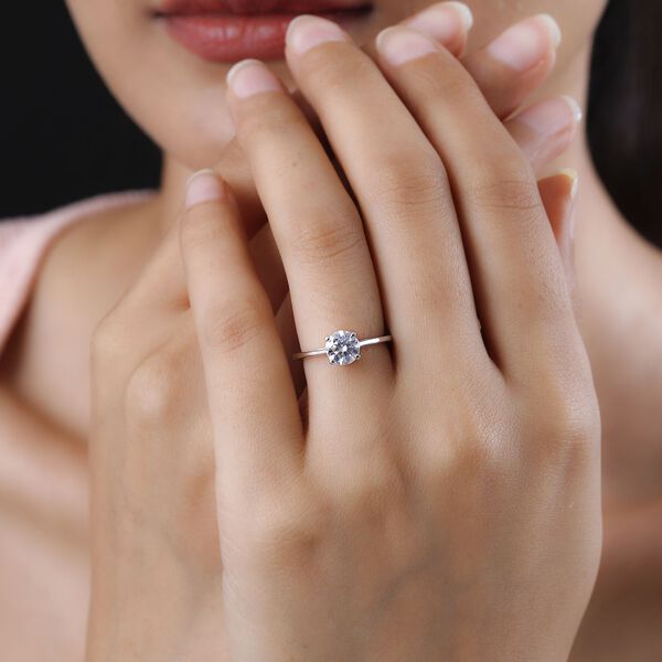 Funkelnde K&ouml;nigin - Moissanit Ring, 925 Silber platiniert- 0,92 ct. image number 9