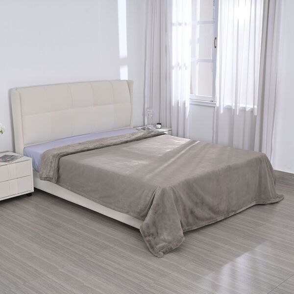 Kuschelige Decke, 2,0 x 2,3 m, hellgrau image number 0