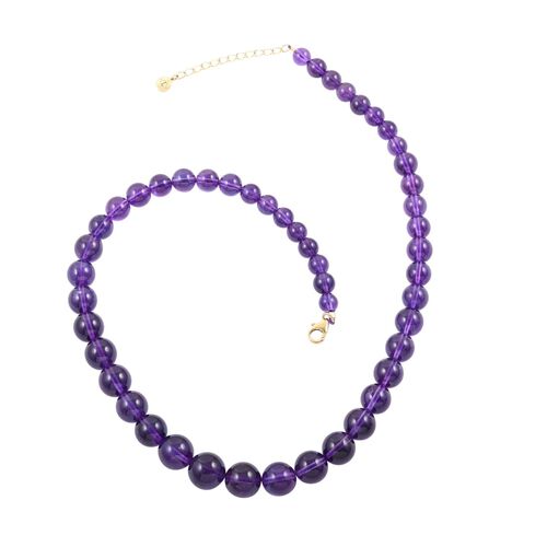 LUXORO zertifiziert und geprüft AAA afrikanische Amethyst Halskette in 585 Gold, 45 cm - 275 ct. image number 0
