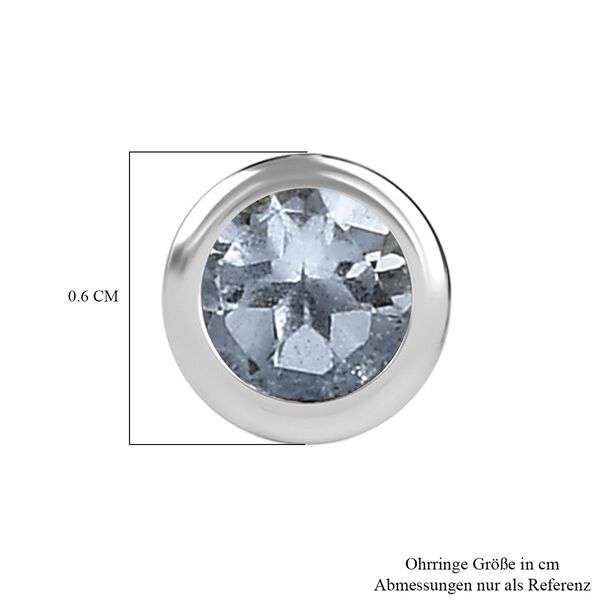 Aquamarin Ohrringe, 925 Silber rhodiniert - 0,51 ct. image number 7