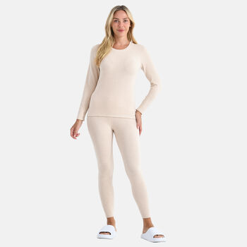 LA MAREY Signature - 2 teiliges Loungewear-Set mit 20% Seide und Kaschmir Proteinfaser eingereichert, Gr&ouml;&szlig;e XL